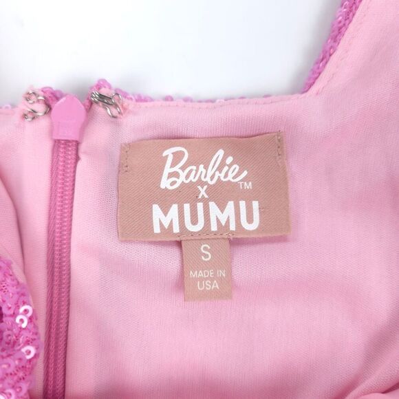 NEW Show Me Your Mumu Barbie Lets Go Mini Dress Pink Sequin 90s Y2k Coquette - Picture 2 of 8